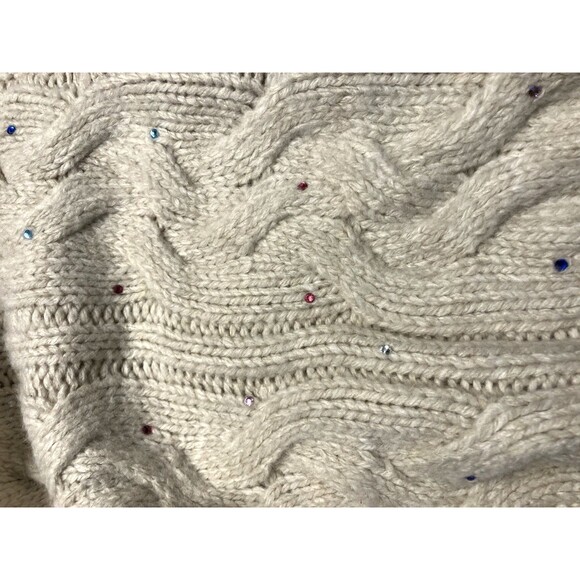 St Johns Bay NWT Oatmeal Color Cardigan with Gems Size XXL - Picture 7 of 9